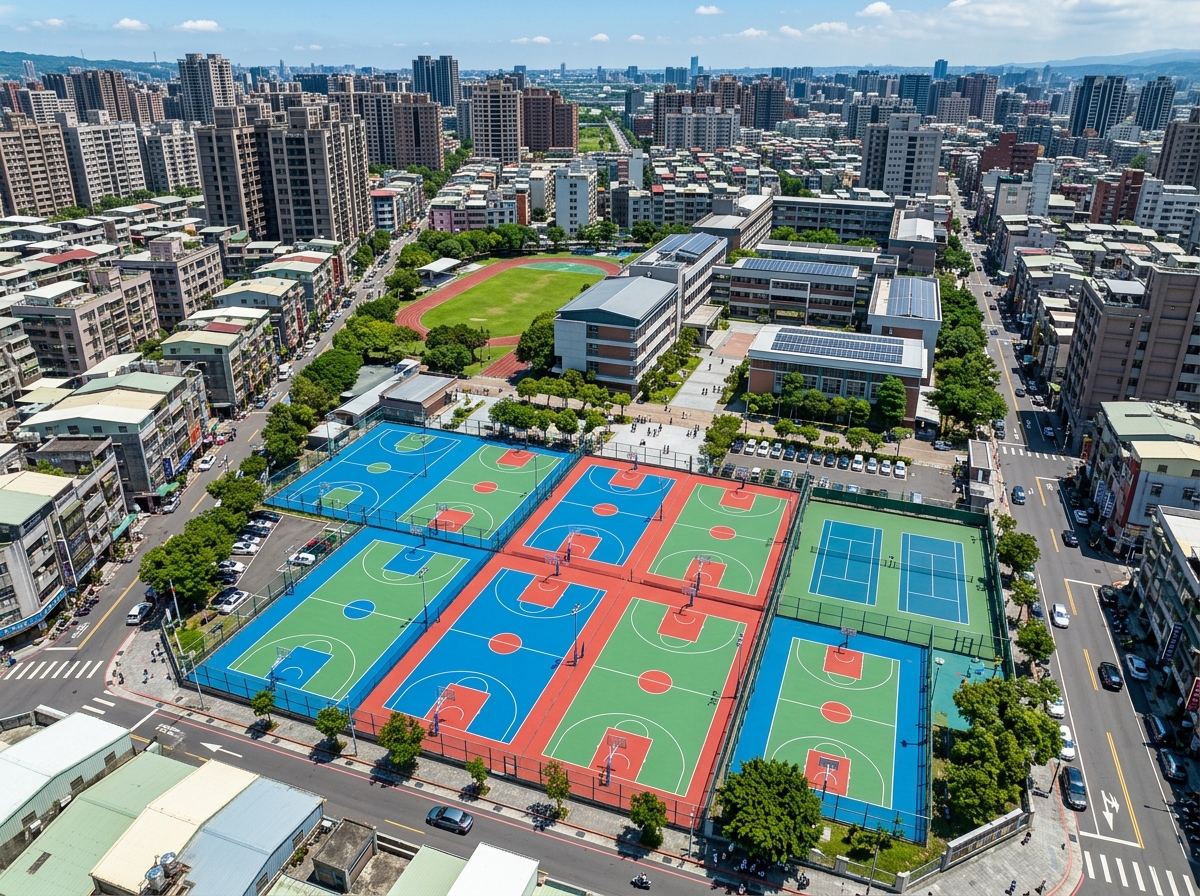 武汉市透气型塑胶跑道硅PU篮球场 - 方案